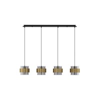 9236383 Висечка светилка SIANNA 4xE27 Smoke Glass & Brass gold Metal Nova Luce